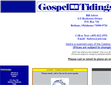 Tablet Screenshot of gospeltidingsbookstore.com